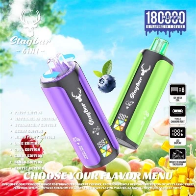 استگ بار 6 اینچی1 180K Puffs Vape