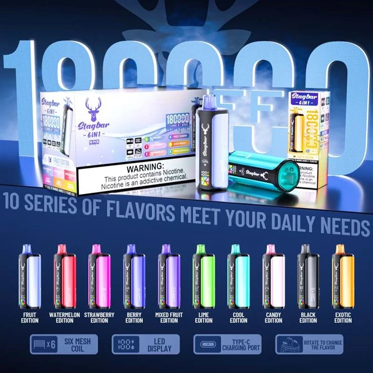 استگ بار 6 اینچی1 180000 پافس ویپ